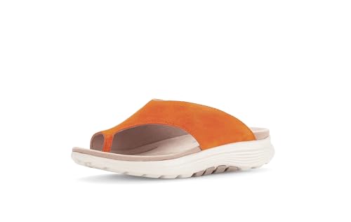 Gabor Damen Zehentrenner, Frauen Sandalen,freizeitschuhe,offene schuhe,strandschuhe,zehenstegsandalen,flip flops,mandarine (Micro),44 EU / 9.5 UK von Gabor