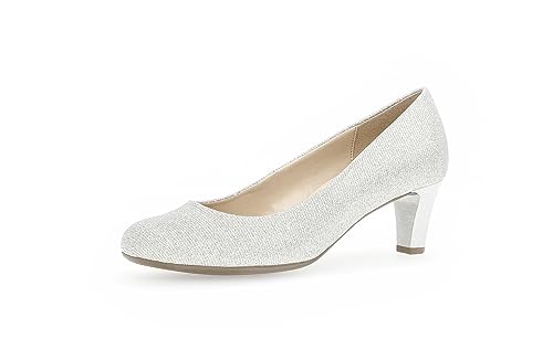 Gabor Damen Klassische Pumps, Frauen Absatzschuhe,Ausgehschuhe,Abendschuhe,Court Shoes,stöckelschuhe,Hochzeitsschuhe,edel,Silber,37 EU / 4 UK von Gabor