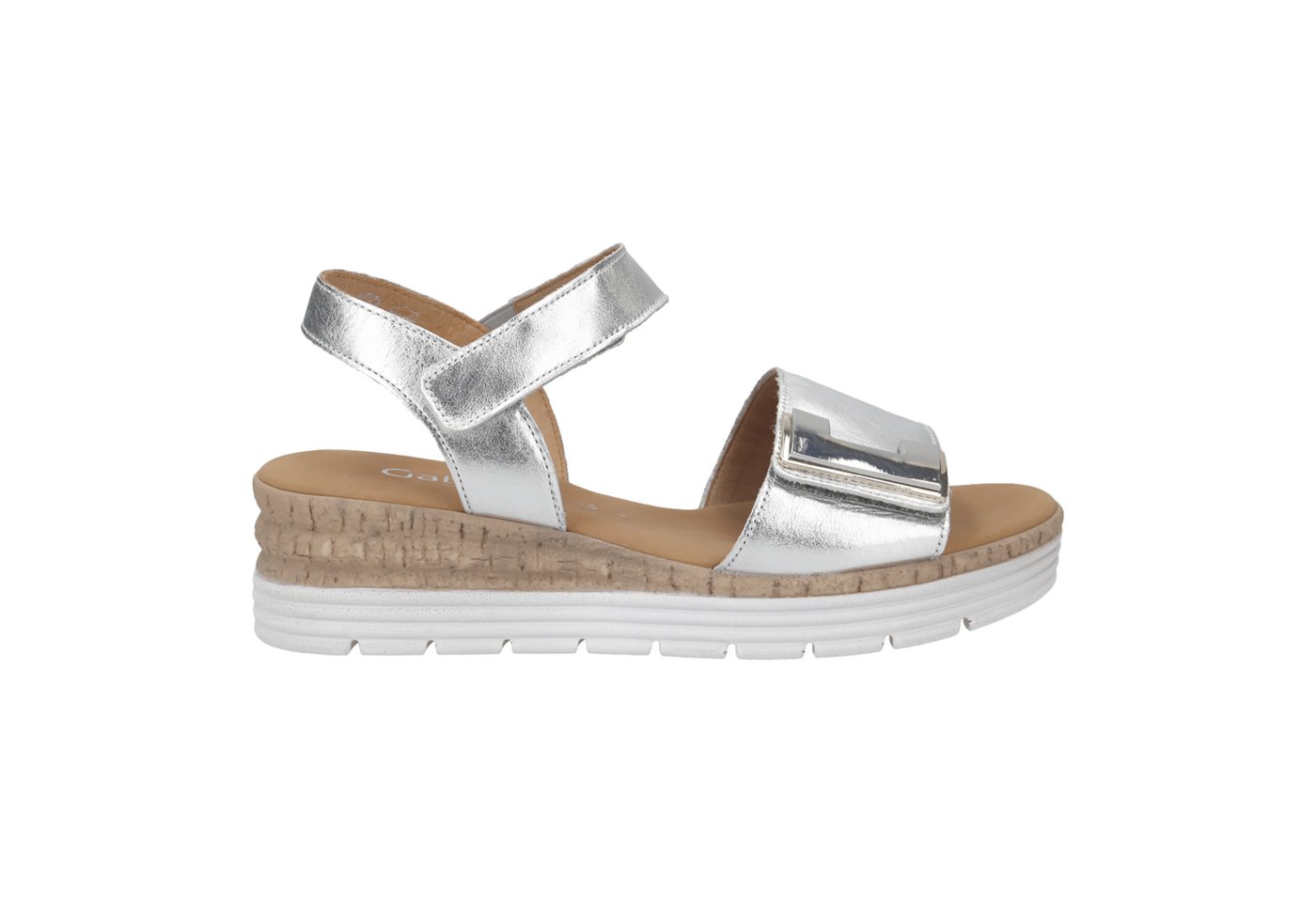Gabor Gabor 42.700.10, Sandaletten, Silber / Metallik, Damen Sandalette von Gabor