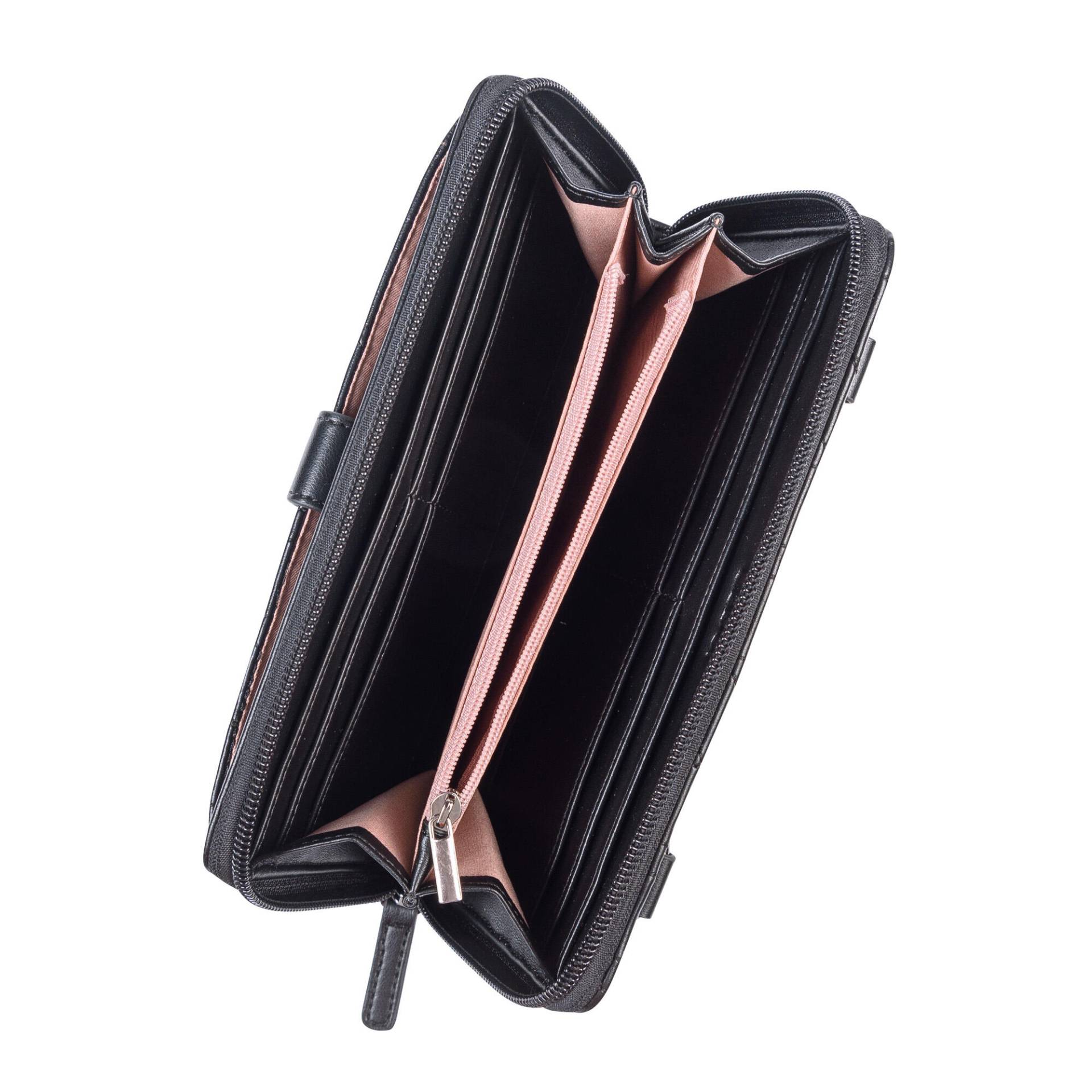 Gabor - HELLA, Long zip wallet XL, black black von Gabor