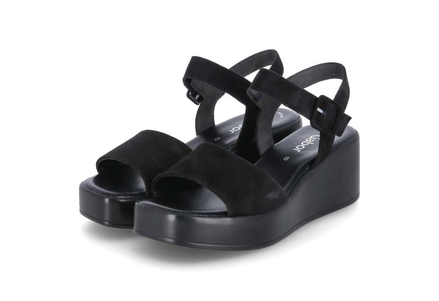 Gabor Gabor 44.531.01 Damen Rauleder schwarz Sandalette von Gabor