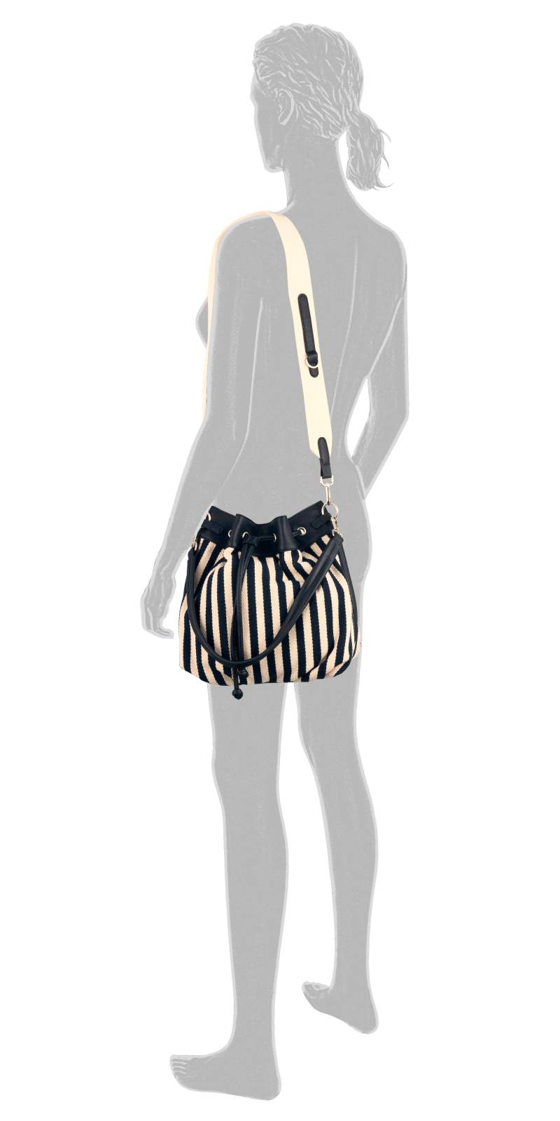 Gabor - LORENA, Sac bag, stripes blue stripes blue von Gabor