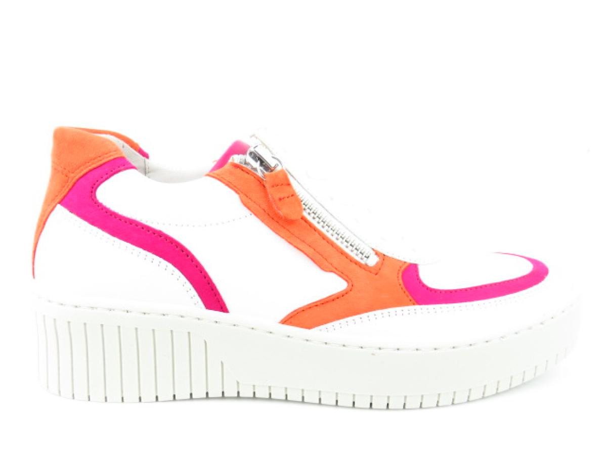 Gabor Nappa weiss pink ZIP Schnürschuh Gabor Nappa weiss pink ZIP Schnürschuh von Gabor