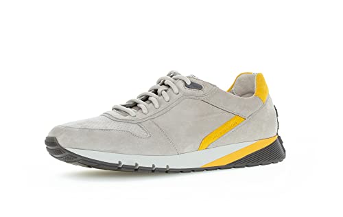 Pius Gabor Herren Sneaker Low,Halbschuhe,zertifiziertes Leder,Wechselfußbett,Superflex Sohle,straßenschuhe,Moon/Yellow,42 EU / 8 UK von Pius Gabor