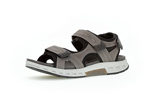 Pius Gabor Herren Trekkingsandalen, Männer Sandaletten,zertifiziertes Leder,3-fach klettverschluss,sommerschuhe,rock/black,44 EU / 9.5 UK von Pius Gabor