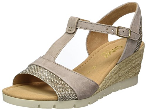 Gabor Shoes Damen Comfort Plateau, Mehrfarbig (Koala/Argent(Jute) 42), 39 EU von Gabor