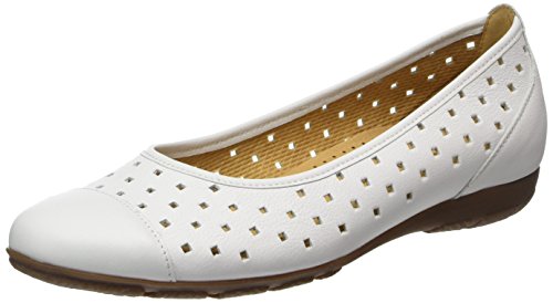 Gabor Shoes Damen Fashion Geschlossene Ballerinas, Weiß (Weiss 21), 43 EU von Gabor