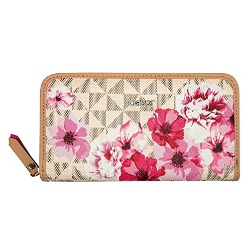 Gabor bags , BARINA FLOWER WALLET, Damen, Reißverschluss Geldbörse, one size, rosa, 20x2,5x10,5cm von Gabor