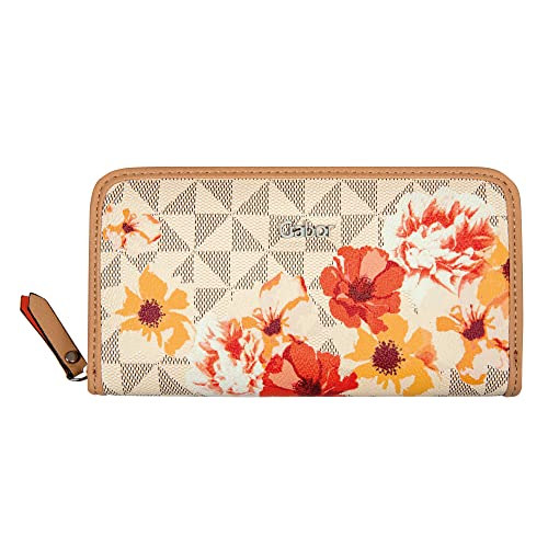 Gabor bags , BARINA FLOWER WALLET, Damen, Reißverschluss Geldbörse, one size, orange, 20x2,5x10,5cm von Gabor