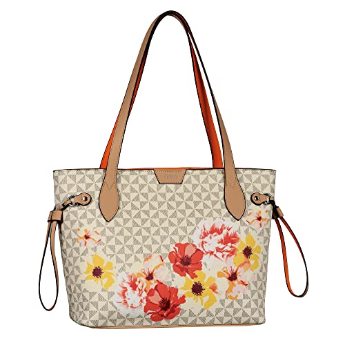 Gabor bags , BARINA FLOWER, Damen, Shopper, L, orange, 41,5x13x29cm von Gabor