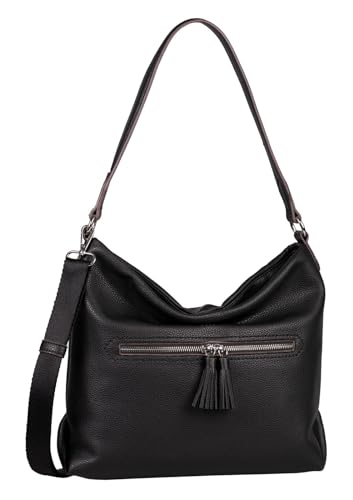 Gabor bags Anthina Damen Hobo Bag Schultertasche Mittelgroß Schwarz von Gabor