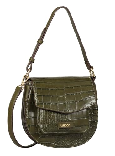 Gabor bags LIVIA Damen Umhängetasche one size, croco khaki, 20,5x8,5x18 von Gabor