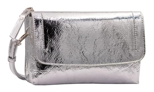 Gabor bags Elissa metallic Damen Umschlagtasche Umhängetasche Klein Silber von Gabor