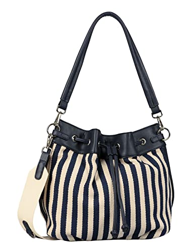 Gabor bags LORENA Damen Schultertasche one size, stripes blue, 34x17x28 von Gabor