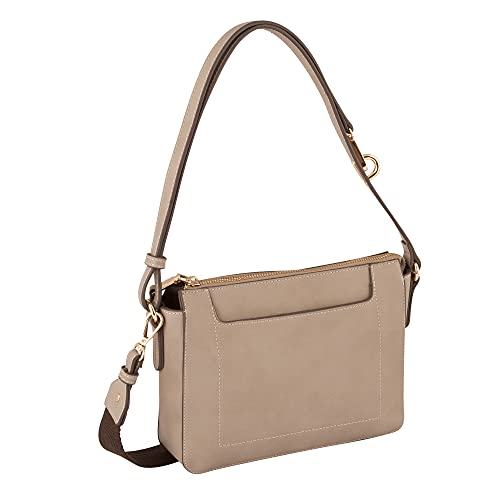 Gabor bags LUCIA Damen Umhängetasche S, mid grey, 24,5x6x16,5 von Gabor