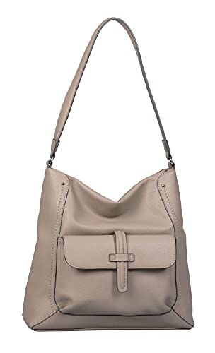 Gabor bags TABEA Damen Schultertasche one size, light grey, 32,5x9x29 von Gabor