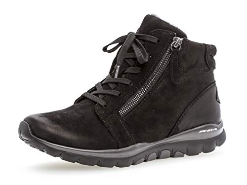 Rollingsoft Nubuk Oil, schwarz (Mel.), Schnürung u. Reißv., Wechselfußbett 36.958.47 (Größe: 43) von Gabor