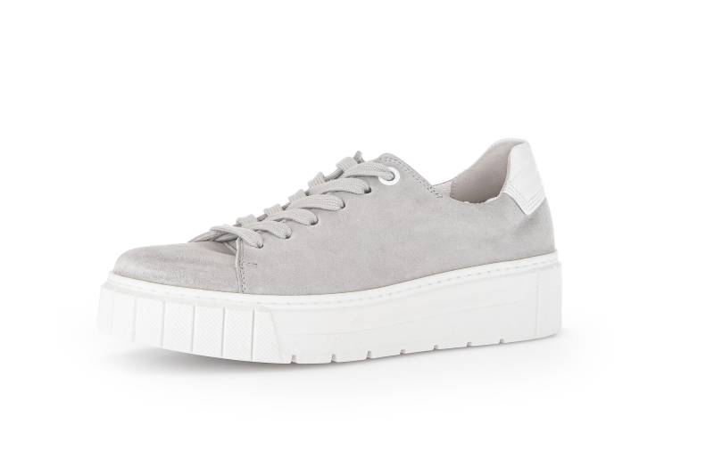 Sneaker low Glattleder weiß grau von Gabor
