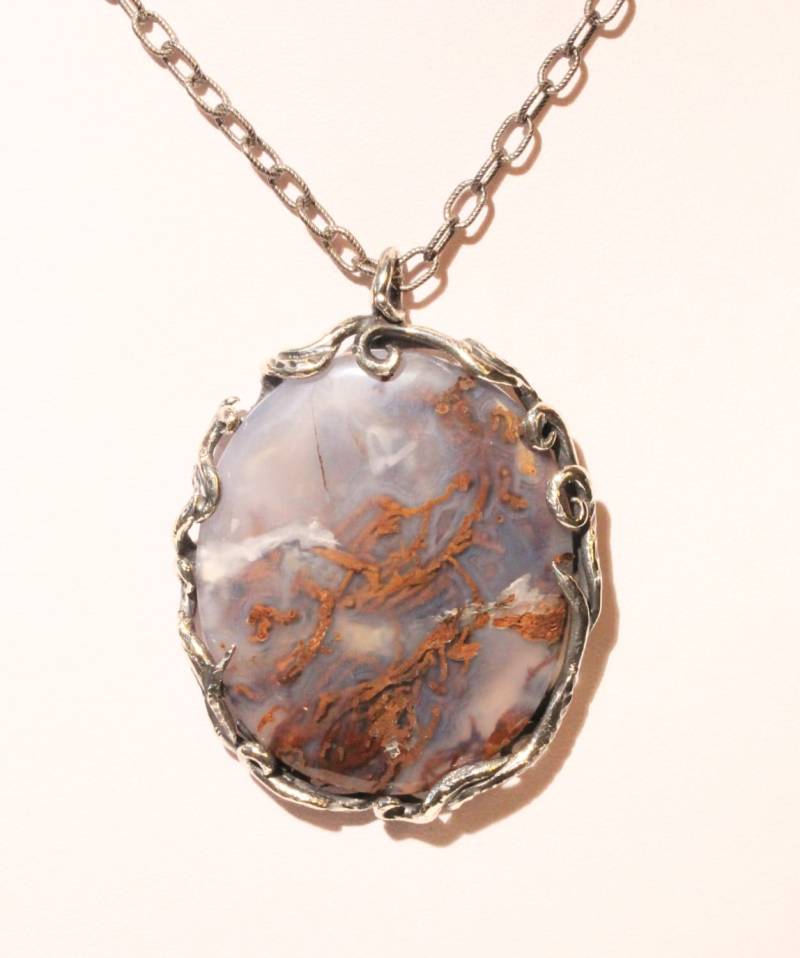 Chalcedon Halskette - Sterling Silber Handmade Modeschmuck #1396 von GabrielMosesson