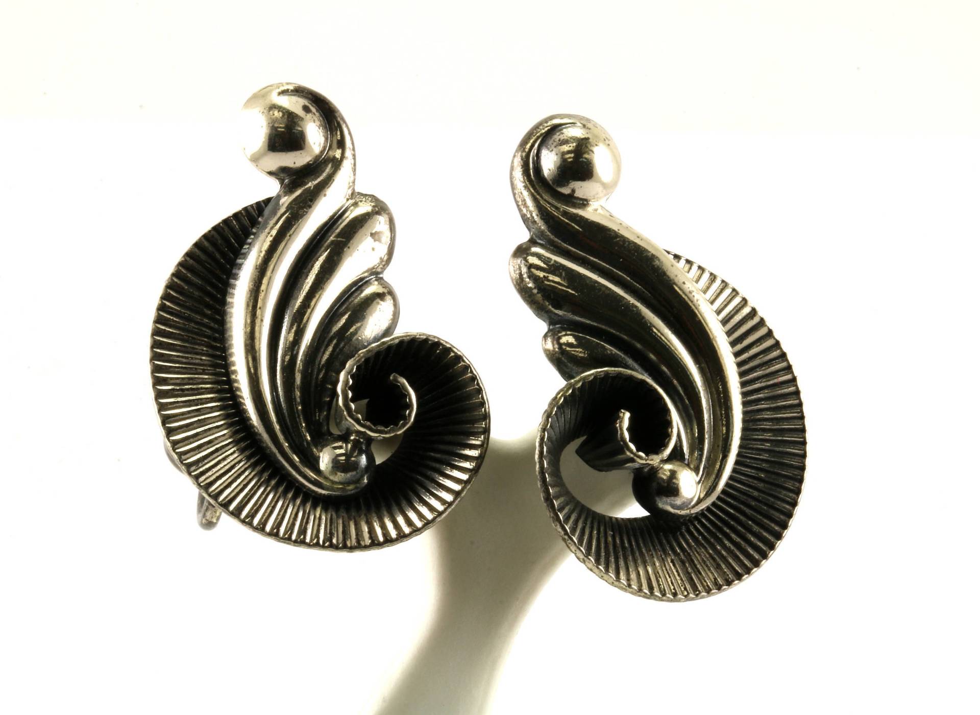 Jahrgang Danecraft Scroll Design Schraube Wieder Ohrringe Sterlingsilber Er 861-E von GabrielStar
