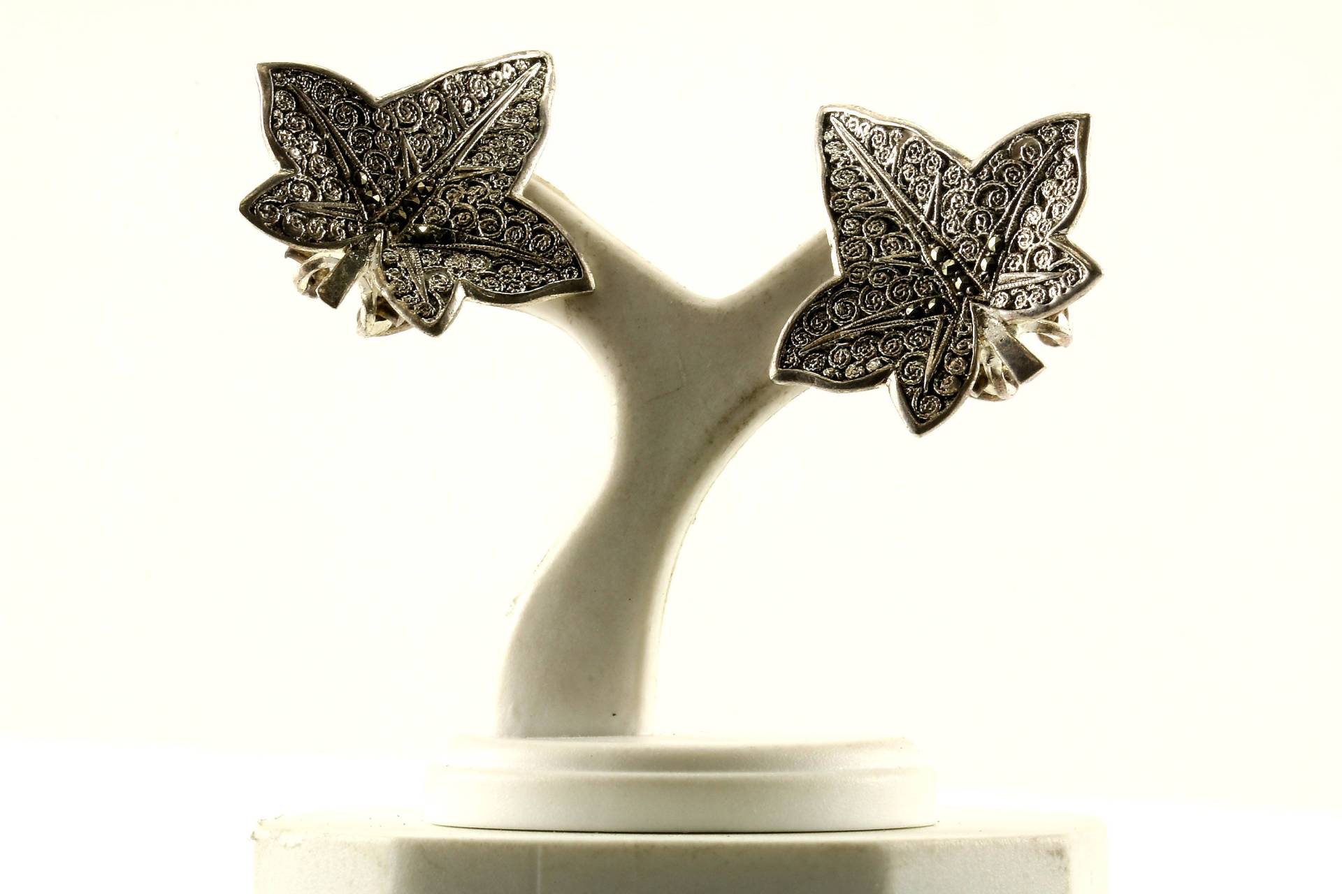 Jahrgang Lassen Design Clip Auf Ohrringe 925 Sterling Silber Er 1000 von GabrielStar