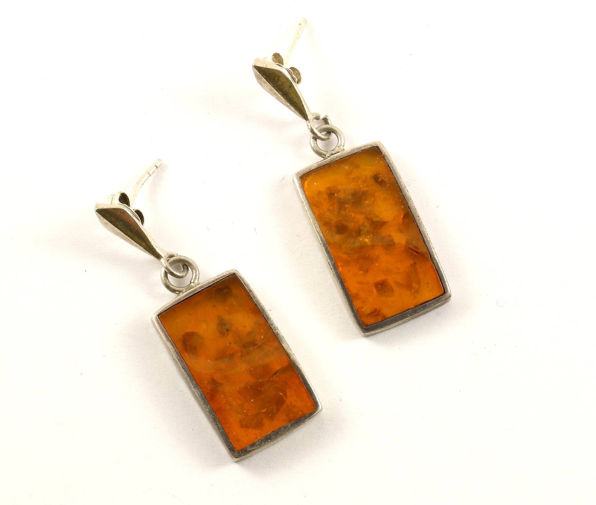 Jahrgang Schöne Rechteck Murano-Glas Design Tropfen/Baumeln Ohrringe Sterlingsilber Er 568 von GabrielStar