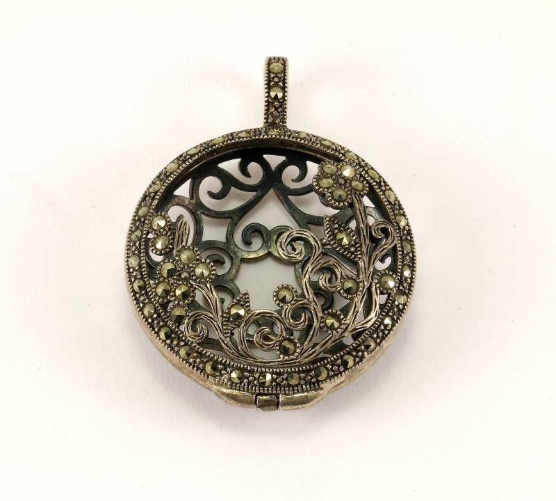 Markasit Blumenmuster Gesperrt Anhänger 925 Sterlingsilber Pd 1441 von GabrielStar