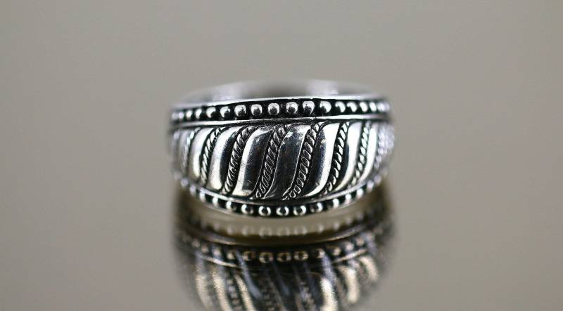 Size 9 Judith Ripka Designer Twisted Rope Design Bandring 925 Sterling Silber Rg 2503 von GabrielStar