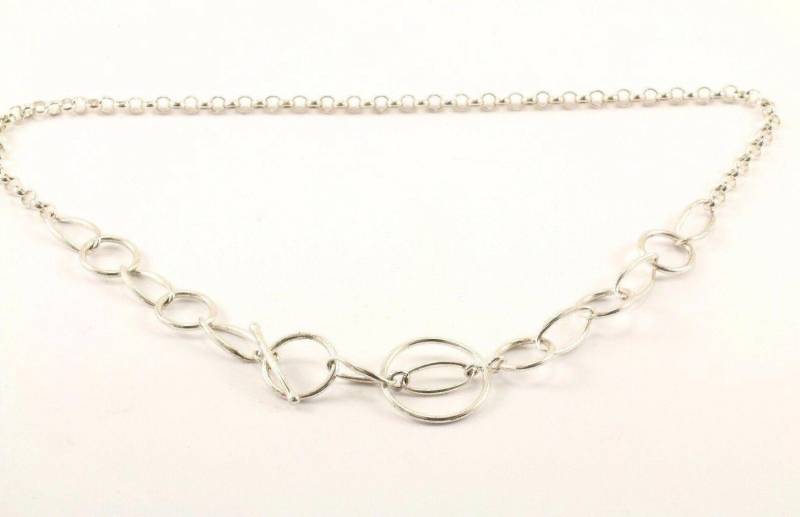 Vintage 17 Zoll Erbsen Design Halskette Aus 925 Sterling Silber Nc 475 von GabrielStar