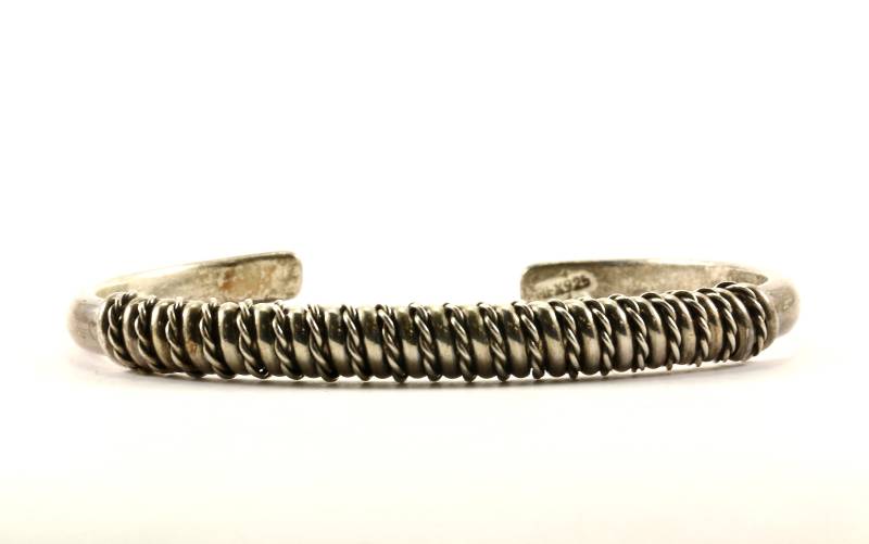 Vintage Armband Twisted Cable Rope Design Manschette Sterling 925 Silber Br 225 von GabrielStar
