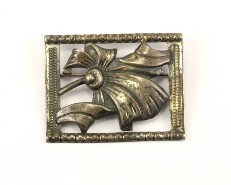 Vintage Blossom Design Pin/Brosche 925 Sterling Silber Bb 969 von GabrielStar