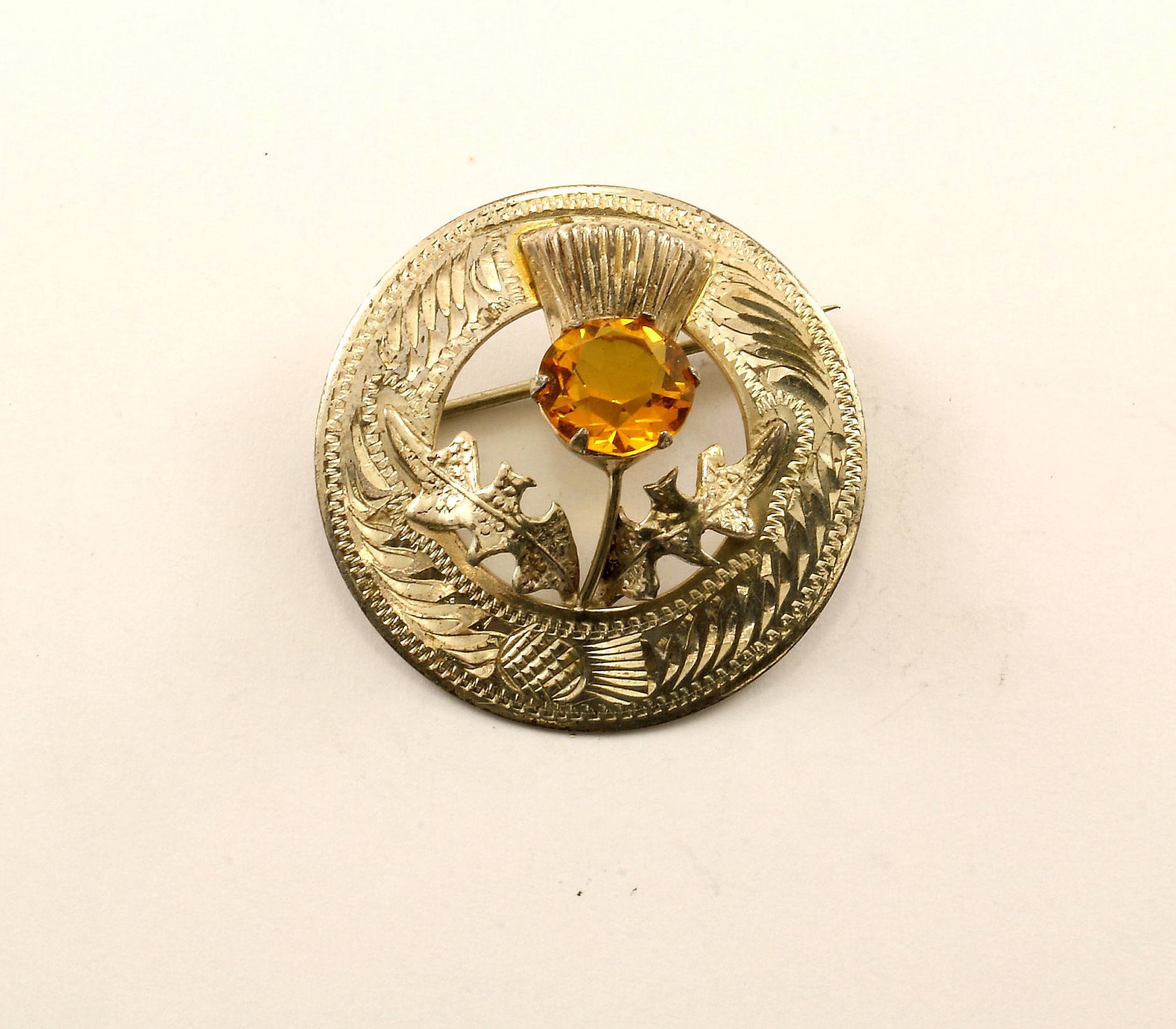 Vintage Blumen Floral Design Anstecknadel/Brosche 925 Sterling Bb 799-E von GabrielStar