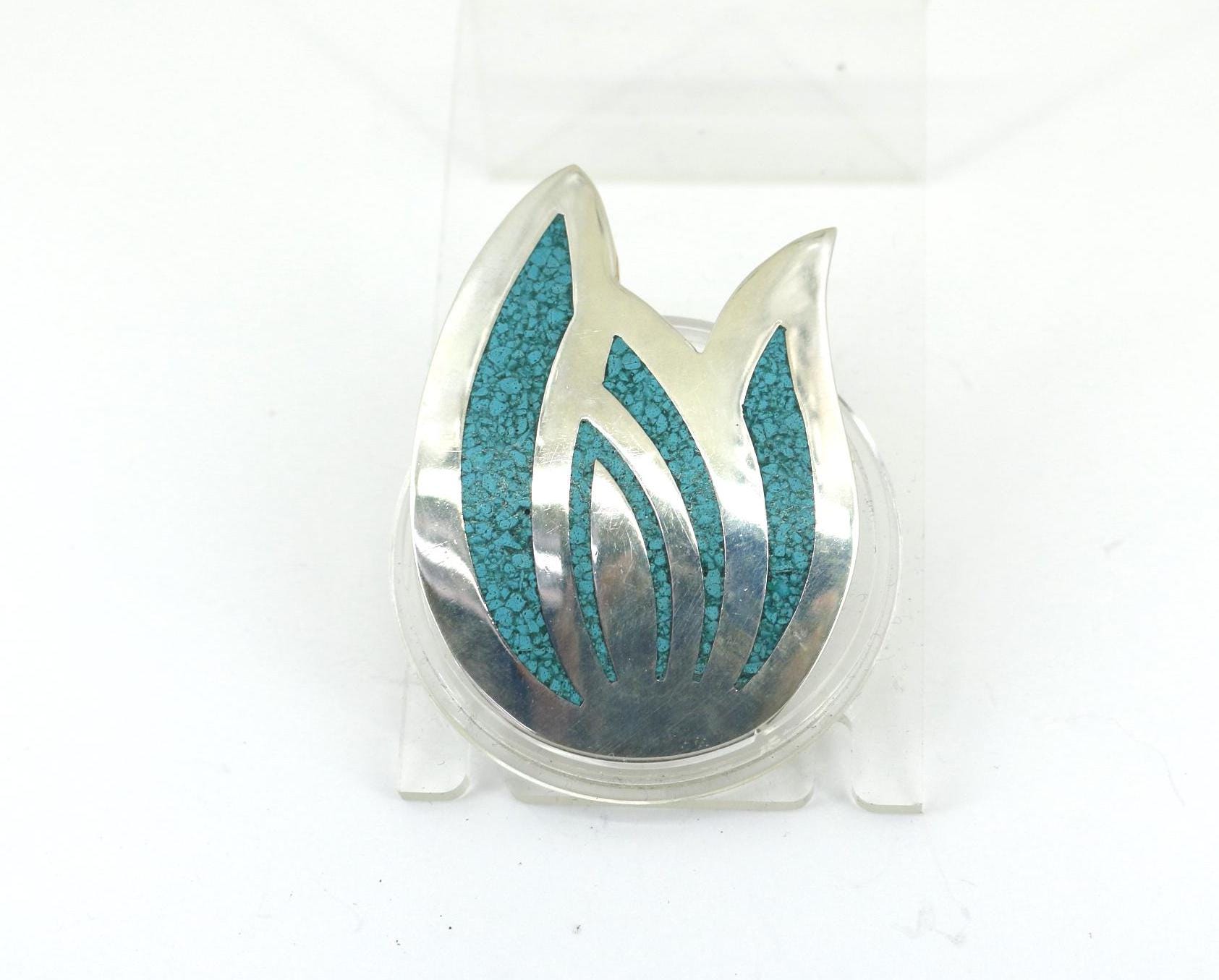 Vintage Blumenmuster Anstecknadel/Brosche 925 Sterling Bb 1268 von GabrielStar