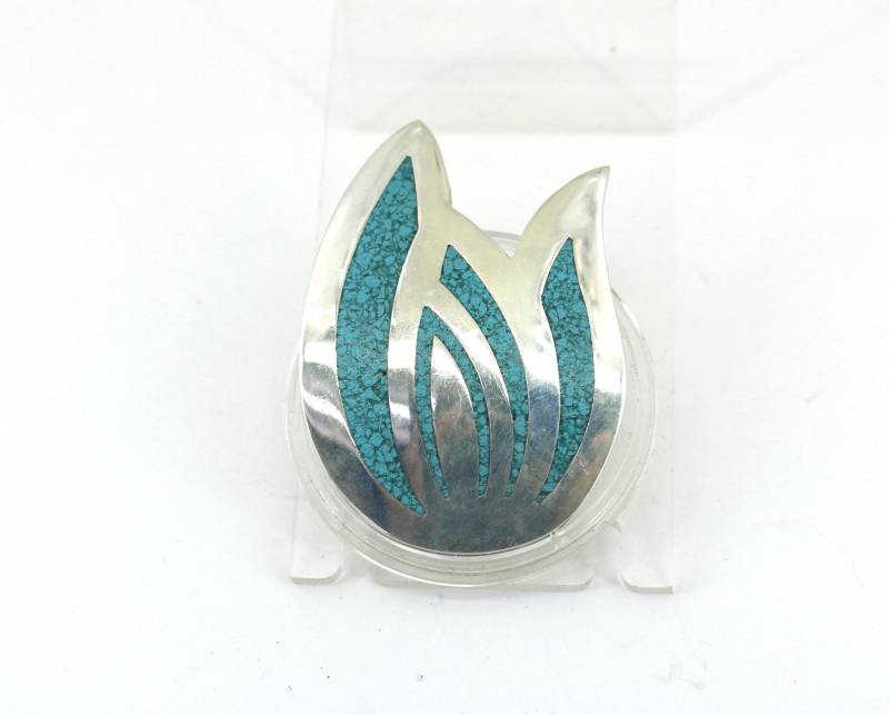 Vintage Blumenmuster Anstecknadel/Brosche 925 Sterling Bb 1268 von GabrielStar