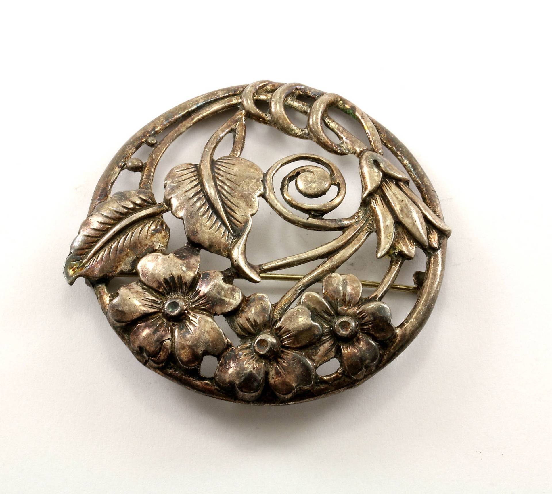 Vintage Danecraft Blumen Floral Design Pin/Brosche 925 Sterling Bb 770-E von GabrielStar