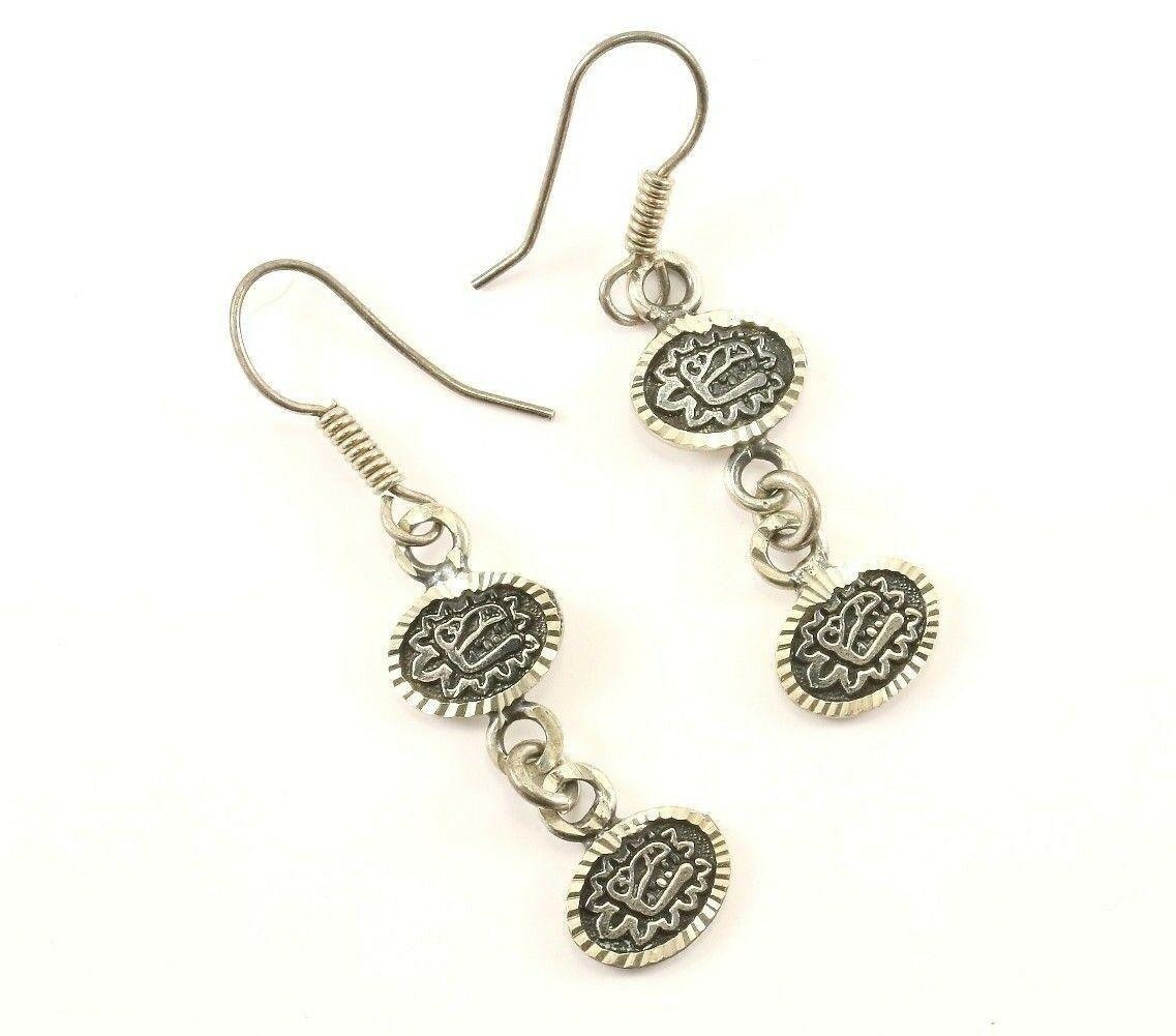 Vintage Diamant Cut Design Ohrhänger 925 Sterling Silber Er 625 von GabrielStar