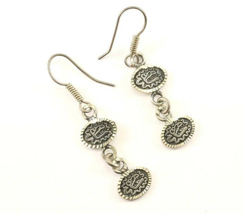 Vintage Diamant Cut Design Ohrhänger 925 Sterling Silber Er 625 von GabrielStar