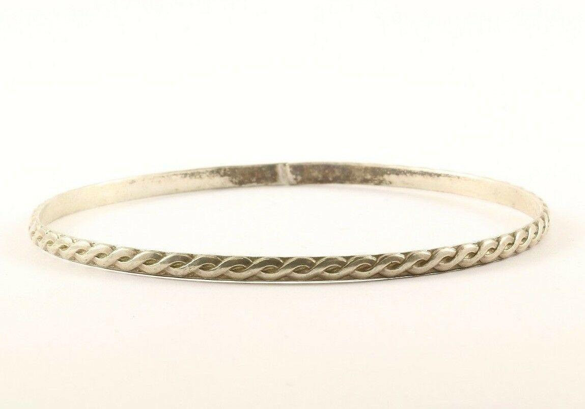 Vintage Dünne Twisted Design Armreif Armband Sterling Silber Br 2833(123759753239 von GabrielStar