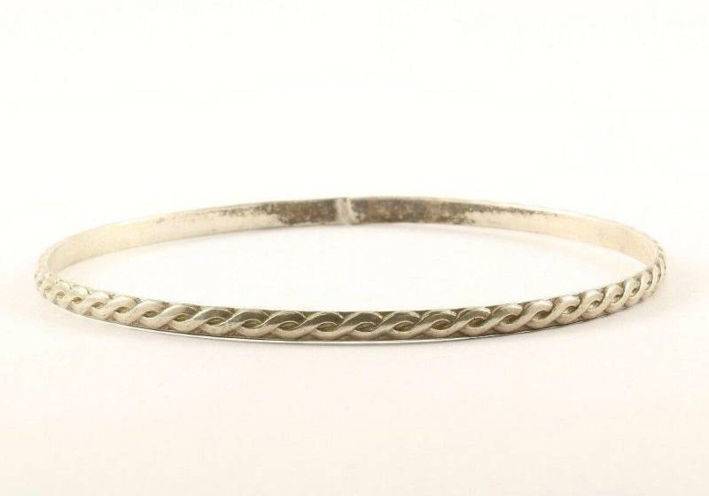 Vintage Dünne Twisted Design Armreif Armband Sterling Silber Br 2833(123759753239 von GabrielStar