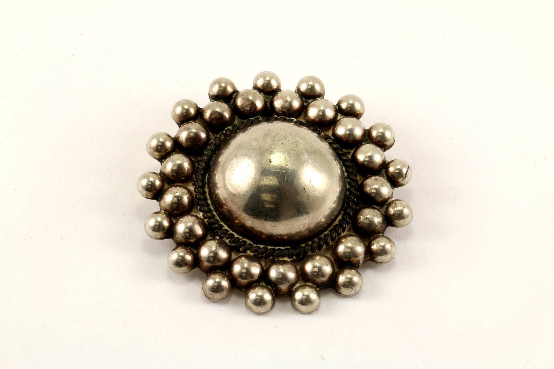 Vintage Floral Perlen Design Anstecknadel/Brosche 925 Sterling Bb 1276 von GabrielStar