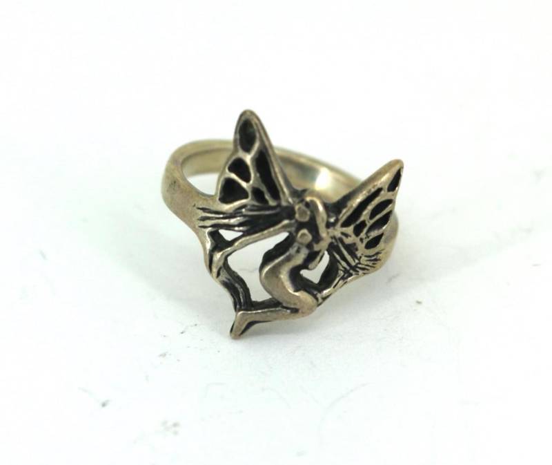 Vintage Größe 50Er Us Fairy Design Cocktail Ring 925 Sterling Rg 3612 von GabrielStar