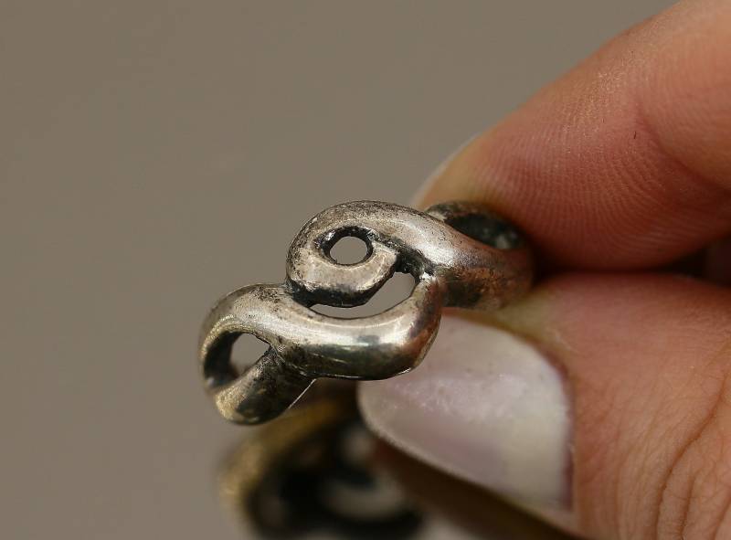Vintage Größe 7 Open Scroll Infinity Symbol Design Ring 925 Sterling Rg 2904 von GabrielStar