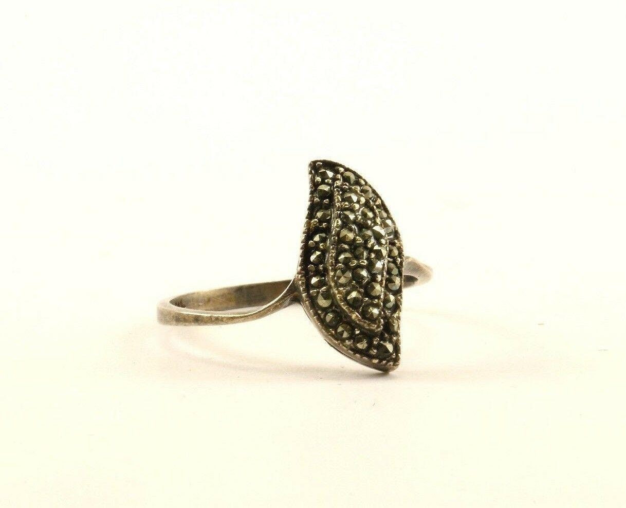 Vintage Größe 8.25 Wellenform Markasit Design Ring 925 Sterling Rg 2318 | 401754705040 von GabrielStar