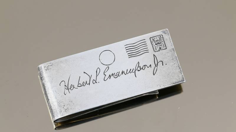 Vintage Herbert L. Emanuelson Jr. Design Geldscheinhalter 925 Sterling Silber Ot 131 von GabrielStar