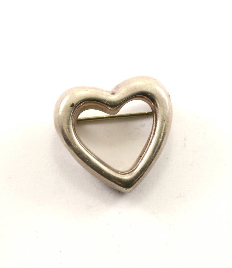 Vintage Herz Design Anstecknadel/Brosche 925 Sterling Bb 1018-E von GabrielStar
