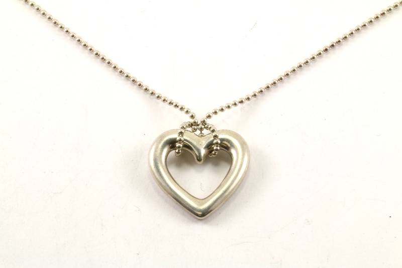 Vintage Herz Design Halskette 925 Sterling Silber Öffner 1316 von GabrielStar
