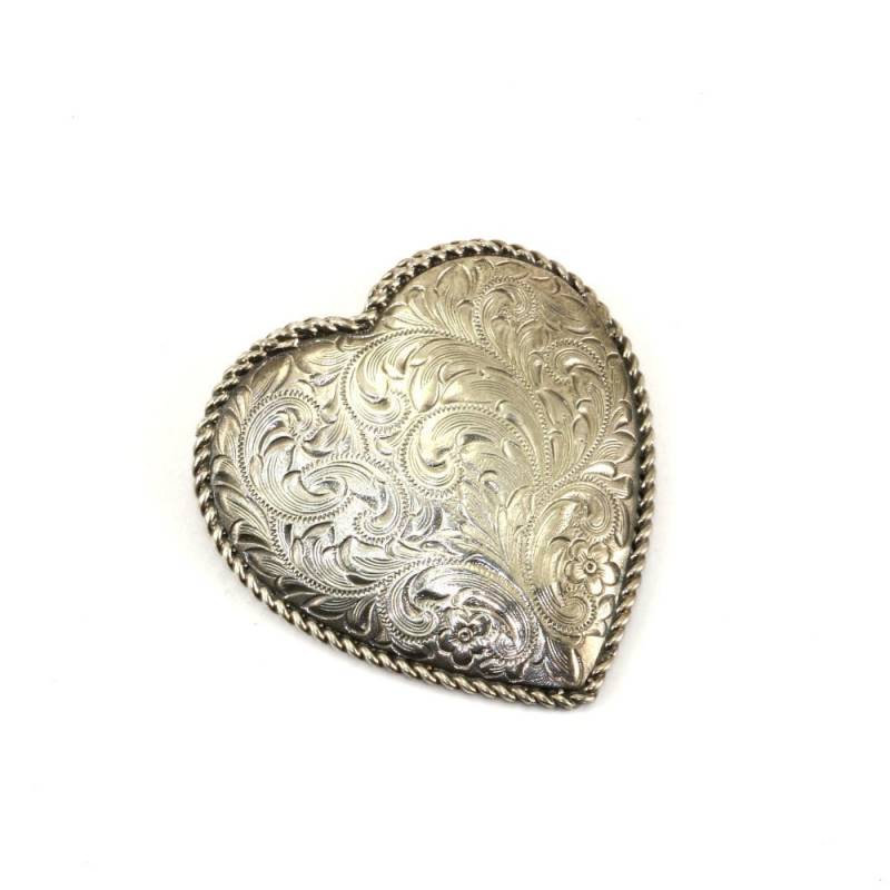 Vintage Herz Form Etched Floral Design Anhänger 925 Sterling Silber Pd 451 Vintage Herz Form Etched Floral Design Anhänger 925 Sterling Silber Pd 451 von GabrielStar