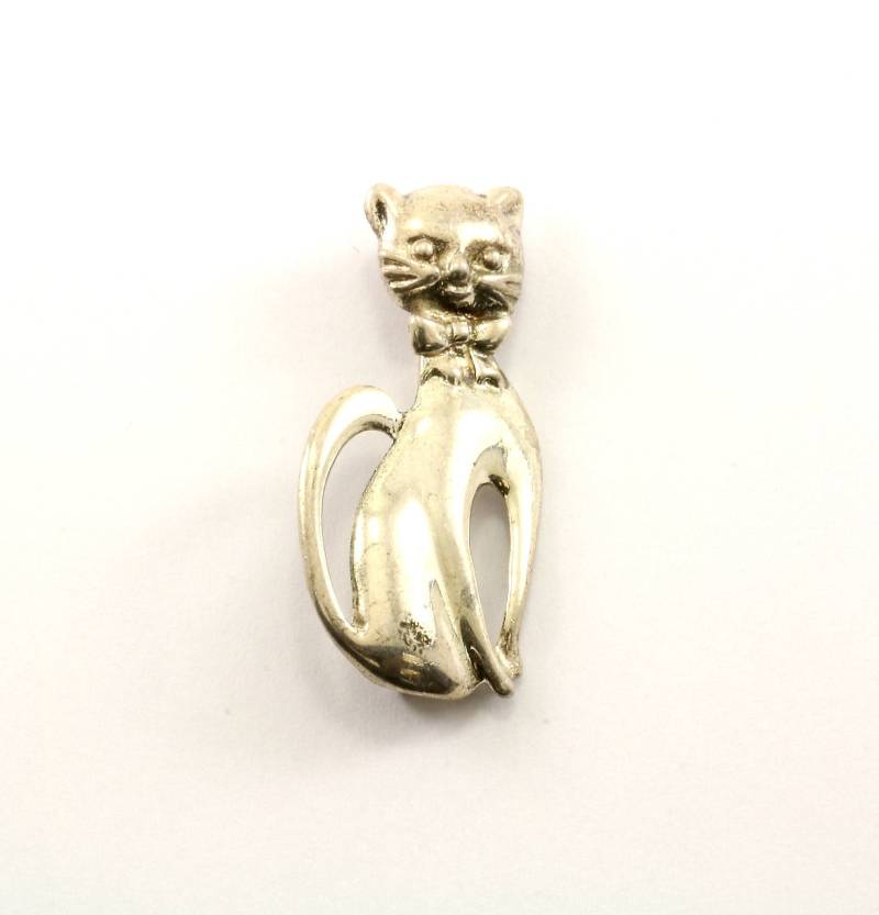 Vintage Katze Design Pin/Brosche 925 Sterling Bb 801-E von GabrielStar