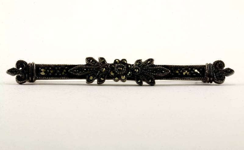 Vintage Markasit Inlay Anstecknadel/Brosche Aus 925Er Sterling Bb 234-E von GabrielStar