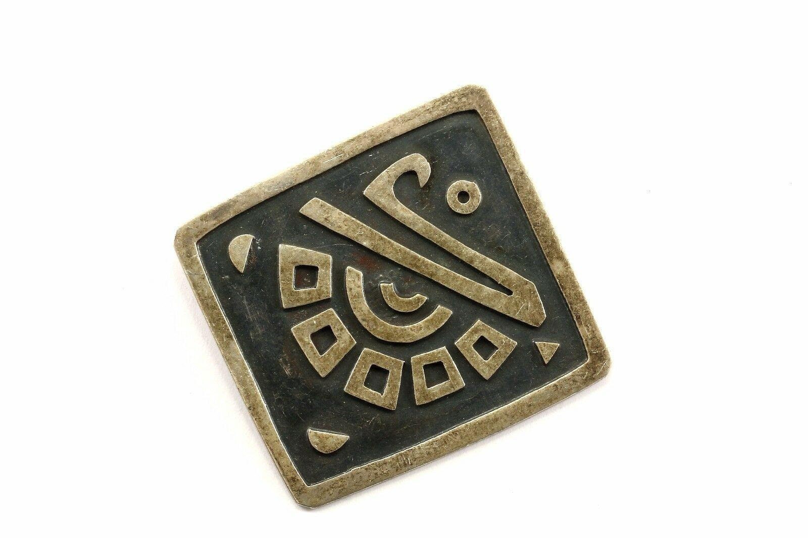 Vintage Mexiko Azteken Design Anstecknadel 925 Sterling Bb 1165(123720997217 von GabrielStar